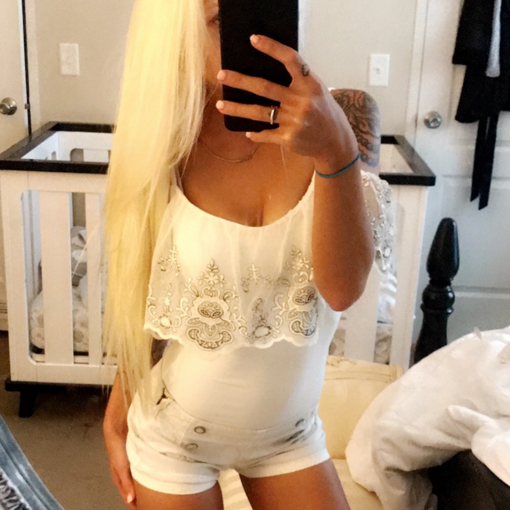 One piece lace body suit